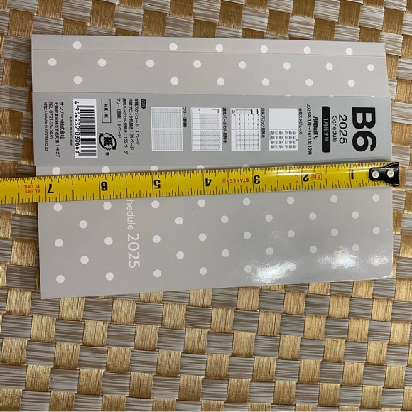 2025 Planner Notebook from Japan. Grey/White  Polka Dots. - Picture 7 of 7